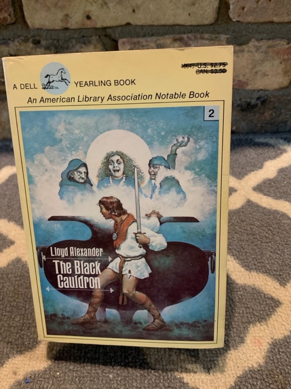 vintage 80s Dell Yearling paperbackThe Black Cauldron by Lloyd Alexander